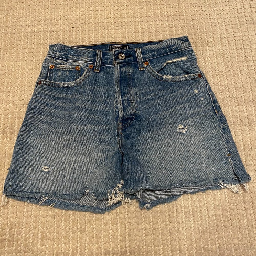 Abercrombie and fitch A&F jean denim shorts sz 25/0